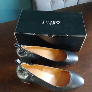 J Crew Anya Leather Block Heels